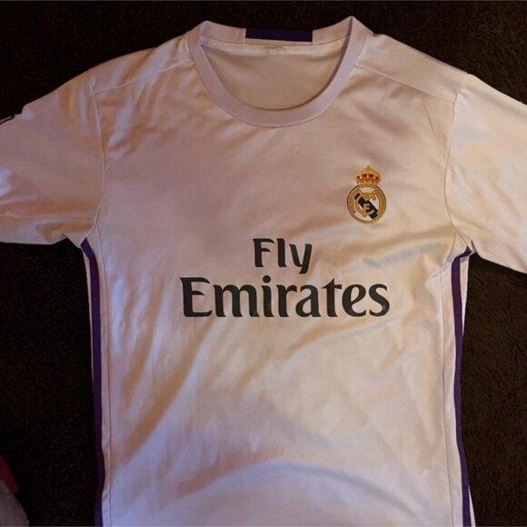REAL MADRID SOCCER JERSEY FLY EMIRATES - Picture 2 of 7